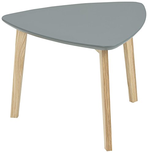 AC Design Furniture 60270 Ecktisch Mette, Tischplatte aus Holz, lackiert dunkelgrau