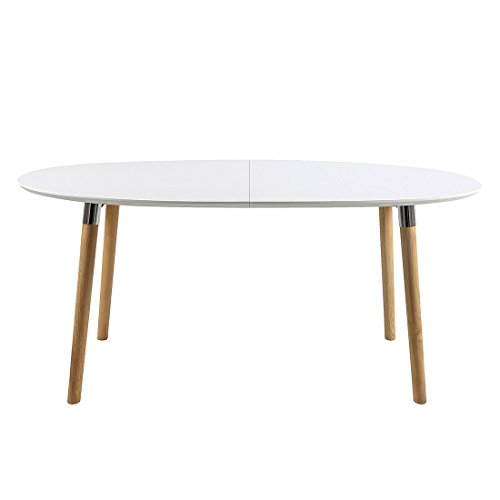 AC Design Furniture h000013704 Kim Esstisch Holz weiß/Eiche 170 x 100 x 74 cm