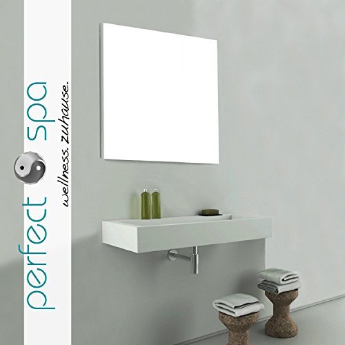 perfect-spa Badmöbel-Set Ottawa 600" Badmöbel-Set mit Spiegel Badezimmer Waschbecken aus Gussmarmor