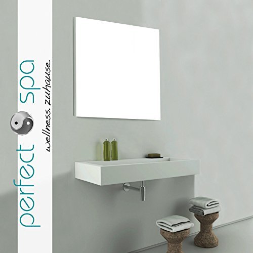 perfect-spa Badmöbel-Set Ottawa 900" Badmöbel-Set mit Spiegel Badezimmer Waschbecken aus Gussmarmor