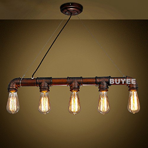 Buyee® Moderne Industrie Lighting Industrielle Edison ein Licht Eisen Body Shade Loft Coffee Bar Küchenhängependelleuchte Lampe braun Farbe