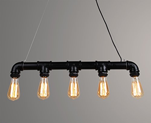 Buyee® Moderne Industrie Lighting Industrielle Edison ein Licht Eisen Body Shade Loft Coffee Bar Küchenhängependelleuchte Lampe schwarze Farbe