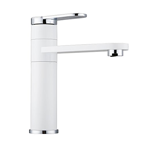 Dailyart® Weiß Design Bad Waschtisch Armatur Wasserhahn Chrom Waschtischarmaturen Badezimmerarmaturen Wasserhahn armaturen küche