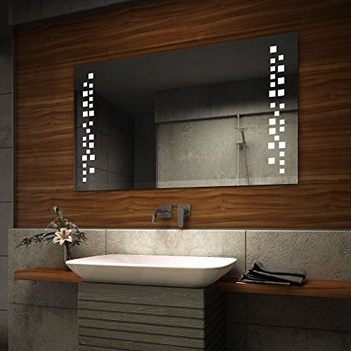 FORAM Design Badspiegel mit LED Beleuchtung Wandspiegel Badezimmerspiegel Nach Maß