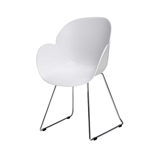 Design Esszimmerstuhl Nube in Weiß (2er Set) - Maße 80x54x37 cm - Sitzhöhe 45,5 cm