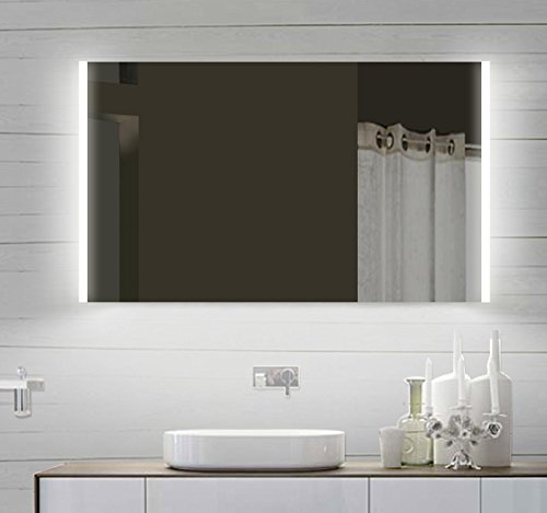 Lux-aqua Design LED Badezimmerspiegel Badspiegel Lichtspiegel mit Led Beleuchtung 100 x 60 cm