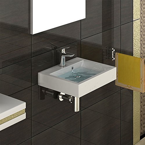 Design Waschbecken aus Gussarmor - Waschplatz - Waschtisch - Eckig Waschbecken - Handwaschbecken mit Überlauf