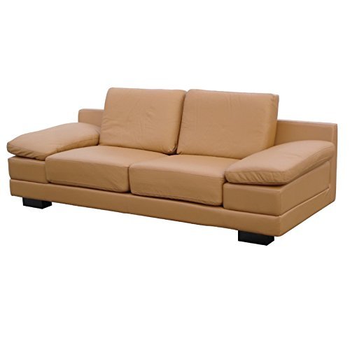 Designer Leder-Sofa-3 Sitzer Garnitur Bett-Couch 402-3-S04