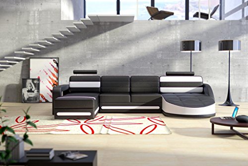 Designer Ledersofa Ecksofa Wohnlandschaft Couch Sofa Garnitur Neu Modell COLO 2