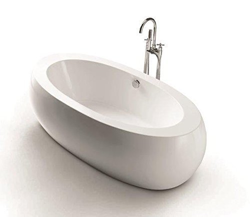 Exclusive Freistehende Badewanne 189x93 cm aus Sanitäracryl mit Ab.- und Überlauf