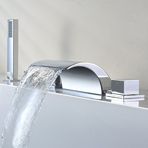Kinse® Elegant Brauseset Duschsystem Wannenbatterie Badewannenarmatur inkl. Handbrause und Badewannenarmatur