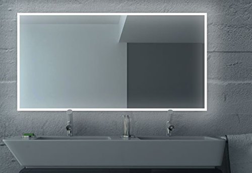 LED Badezimmerspiegel mit Beleuchtung Licht BADSPIEGEL Wandspiegel Bad Spiegel Lichtspiegel S100 (Breite: 80 x Höhe: 60 cm)