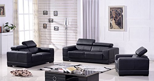 Ledersofa 3+2+1 Sofa Couch Sitzgarnitur Sofas Sitzgruppe 2017-3+2+1-S