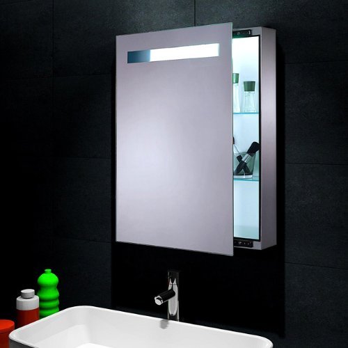 Lux-aqua Design Spiegelschrank mit LED Beleuchtung Wandspiegel 70x45cm FL0811A