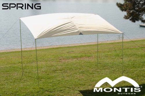 MONTIS SPRING Sonnensegel, Sonnenschutz & Windschutz mit wasserdichtem Material als Wetterschutz-Segel, atmungsatives Material mit UV Schutz als Schattenspender & Schattensegel für Outdoor & Camping
