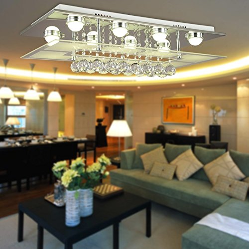 OOFAY LIGHT® einfache und graziöse Kristallleuchte moderne 8 Stücke-Kristall-Deckenlampe für Wohnzimmer stilvolle Kristall-Deckenlampe für Schlafzimmer