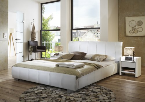 SAM® Polsterbett Innocent Latina 200 x 220 cm weiß im modernen abgesteppten Design Wasserbett geeignet
