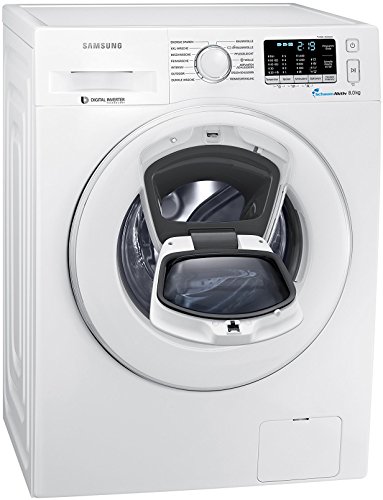 Samsung WW80K5400WW/EG Waschmaschine FL/A+++/116 kWh/Jahr/1400 UpM/8 kg/Weiß/Add Wash/Smart Check/Digital Inverter Motor