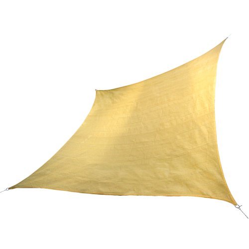 Jago Sonnensegel Quadrat Rechteck mit UV Schutz inkl. 4 Befestigungs-Seile, reißfest, 3,6x3,6m, beige