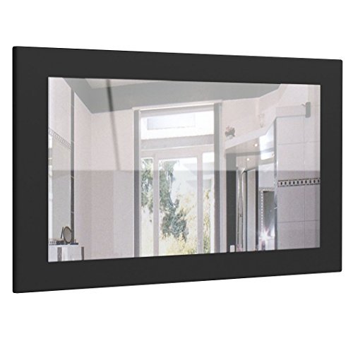 Spiegel Wandspiegel Lima 89cm in Schwarz matt