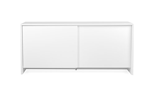 Tenzo 5932-001 Profil Designer Sideboard Holz, weiß, 47 x 173 x 70 cm