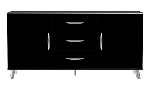 Tenzo 6545-024 View  Designer Sideboard, 72 x 145 x 40 cm, schwarz