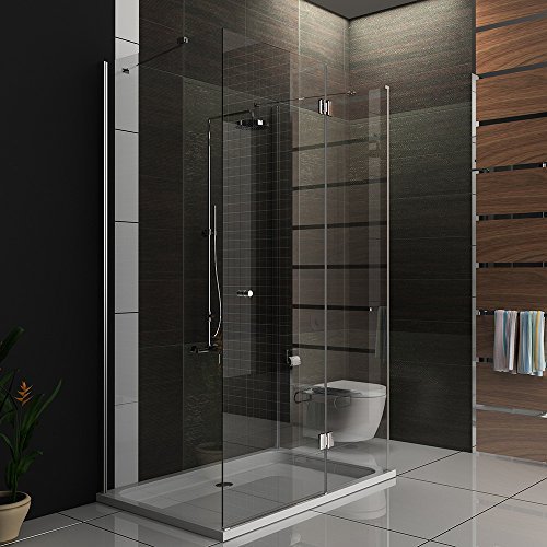 Nano Beschichtete Designer U-Form Duschkabinen 80x140 cm aus Echtglas von Alpenberger