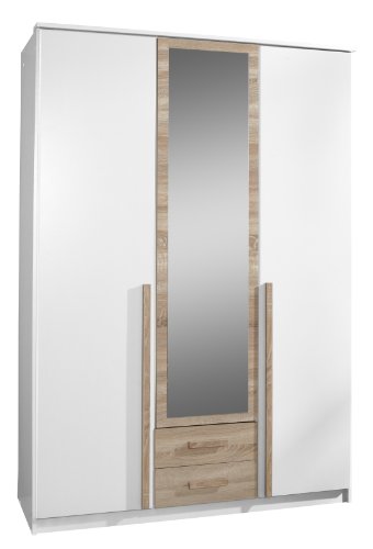 Wimex Kleiderschrank/ Drehtürenschrank Rio, 2 Schubladen, (B/H/T) 135 x 197 x 58 cm, Weiß