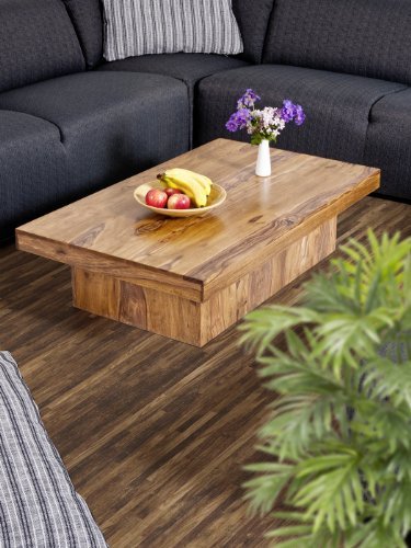 Couchtisch Wohnzimmertisch Tisch Palisander Massivholz 118x70 cm Massivholztisch