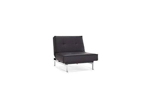 Innovation - Splitback Sessel - schwarz - Kunstleder - Chrom - Per Weiss - Design - Sessel