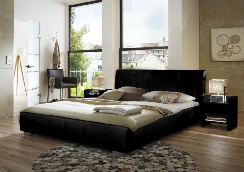 SAM® Polsterbett Innocent Latina 200 x 220 cm schwarz im modernen abgesteppten Design Wasserbett geeignet
