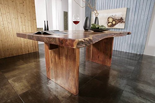 Akazie Massivholz Möbel Baumtisch 250x110 Massivmöbel massiv Holz lackiert Landhausstil walnuss Freeform #105