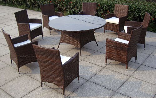 Baidani Designer Rattan Lounge-Garnitur Rondo