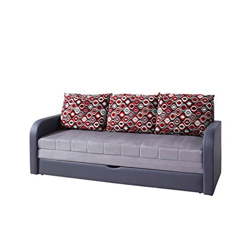Mirjan24  Elegantes Sofa Lido, Design Couch mit Bettfunktion, Polstersofa mit Bettkasten und Schlaffunktion, Bettsofa,