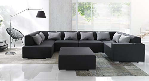 Sofa Couchgarnitur Couch Sofagarnitur CUBIC 6 Teile Modulsystem inkl. Kissen Polstergarnitur Polsterecke Wohnlandschaft