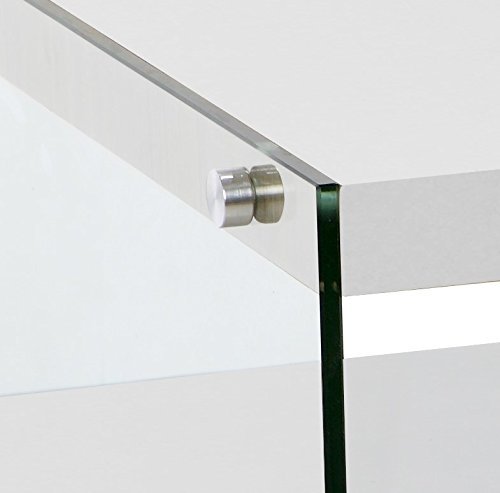 bonVIVO® Designer-Couchtisch Stella, Beistelltisch in moderner Glas-Holz Kombination, weiß Hochglanz lackiert bonVIVO® Designer-Couchtisch Stella, Beistelltisch in moderner Glas-Holz Kombination, weiß Hochglanz lackiert