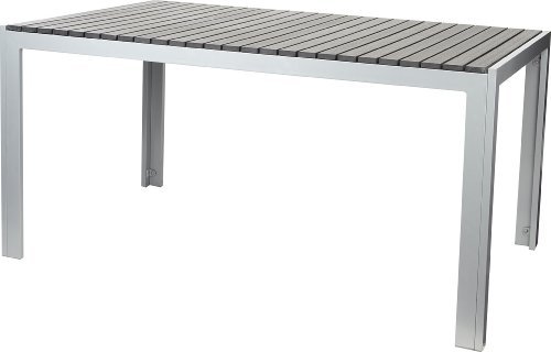 Gartenfreude Tisch Aluminium mit Non Wood Platte, Anthrazit, 150 x 90 cm
