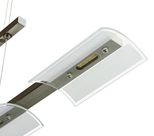 Trango® Design LED Pendelleuchte, Esstischleuchte höhenverstellbar - Edelstahl-Look (Edelstahl-Look-TG2013-042EP) Trango® Design LED Pendelleuchte, Esstischleuchte höhenverstellbar - Edelstahl-Look (Edelstahl-Look-TG2013-042EP)