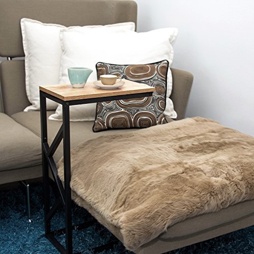 bonVIVO® Designer-Couchtisch GIORGIO, Beistelltisch in moderner Holz-Optik schwarzem Stahlgestell bonVIVO® Designer-Couchtisch GIORGIO, Beistelltisch in moderner Holz-Optik schwarzem Stahlgestell