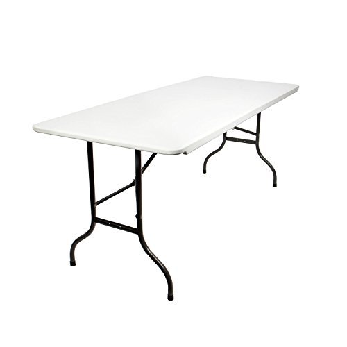 Vanage Gartentisch in Farbe off-white - Klapptisch gut geeignet als Partytisch oder Buffettisch für Garten, Terrasse und Balkon - Tisch aus Kunststoff ist zusammenklappbar inkl. Tragegriff