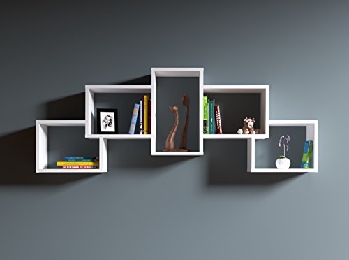 Homidea BOLD Wandregal - Bücherregal - Hängeregal - Dekoregal für Wohnzimmer in modernem Design