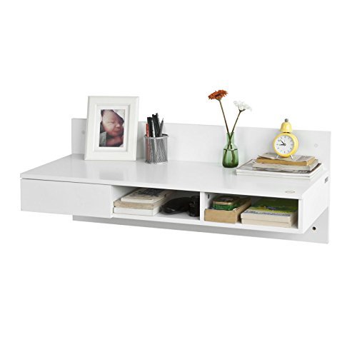 SoBuy FWT30-W Wandtisch in weiß Schreibtisch Computertisch Kinderschreibtisch mit 1 Schublade BHT: 100x40x40cm