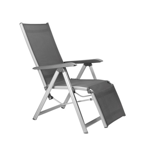 Kettler Basic Plus Relaxliege Aluminium - praktische Klappliege - Liegestuhl verstellbar & leicht zusammenklappbar - wetterfeste Gartenmöbel