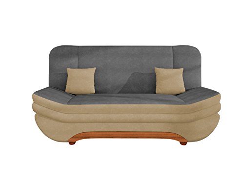 Sofa Weronika mit Bettkasten und Schlaffunktion, inklusive Kissen-Set, Schlafsofa, Große Farb- und Materialauswahl, Couch vom Hersteller, Wohnlandschaft