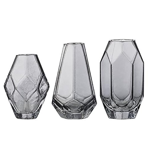Bloomingville Vasen, Grey Glass, 3er Set