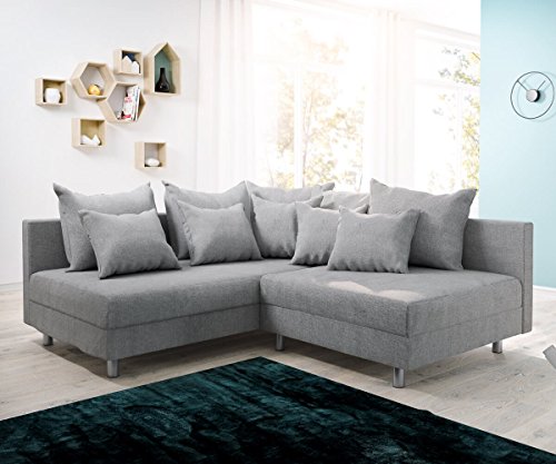 Couch Clovis modular - Ecksofa, Sofa, Wohnlandschaft & Modulsofa (Grau, Ecksofa Links)