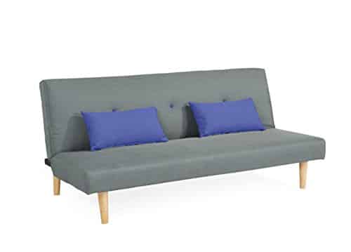 EBS My Furniture Schlafsofa Couch Sofabett mit 2 Kissen 3 Sitzer Sofa Klappsofa