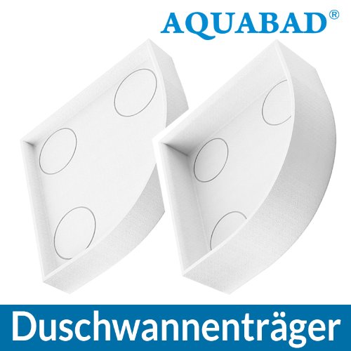 AQUABAD® Universal Duschwannenträger Styroporträger Wannenträger Duschwanne Viertelkreis 80 x 80 x 17 cm R55