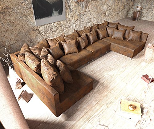 DELIFE Couch Clovis modular - Ecksofa, Sofa, Wohnlandschaft & Modulsofa (Braun, Sofa XL)