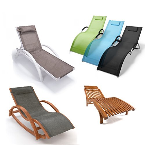 Relax Liegestuhl & Gartenstuhl | 100% wetterfeste Gartenmöbel | Metall oder vorbehandeltes Holz der rustikalen Holzmöbel
